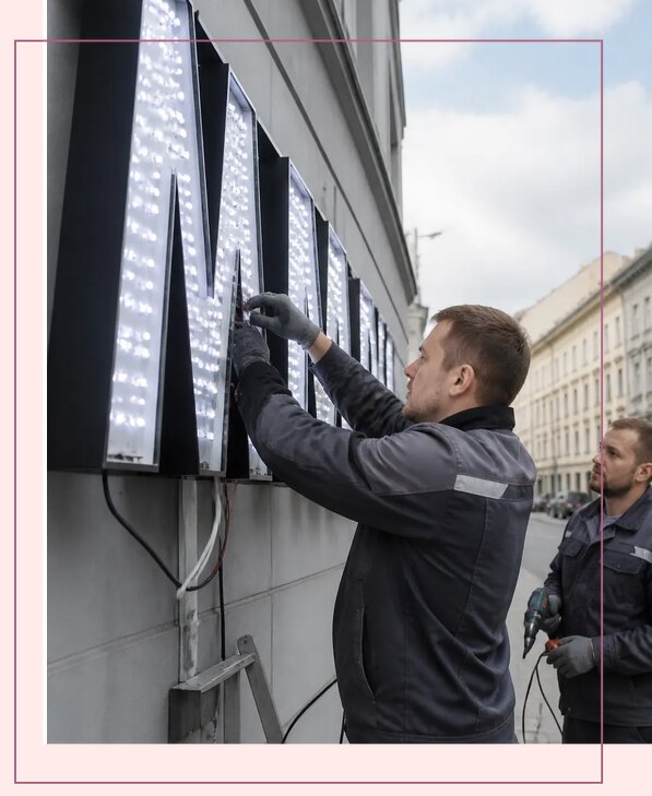 Изготовление и монтаж светодиодных LED вывесок в Черняховске