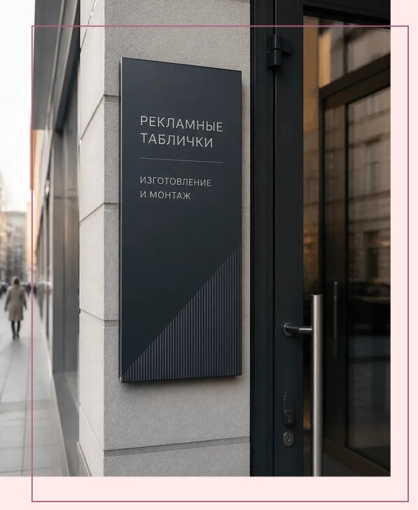 Рекламные таблички в Черняховске по цене от 4716 р. | Аванза-Чрх